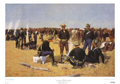 Cavalryman's Breakfast On The Plains by Frederic Sackrider Remington Pricing Limited Edition Print image