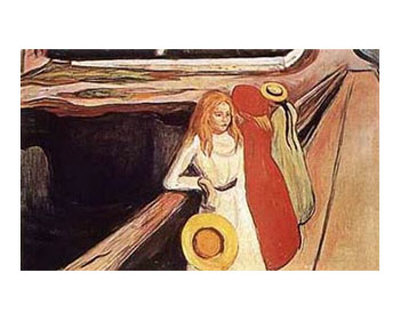 Girl On A Bridge by Edvard Munch Pricing Limited Edition Print image