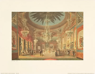 Brighton Pavilion Banquet Room by John Nash Pricing Limited Edition Print image