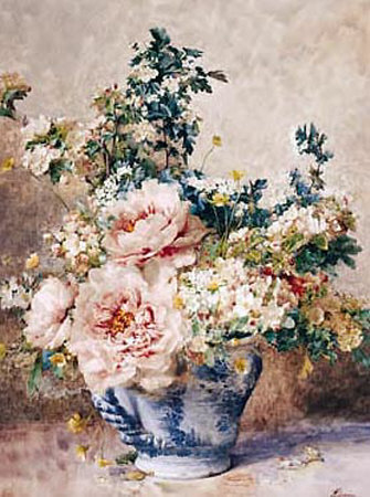 Apple Blossoms With Peonies by Francois Rivoire Pricing Limited Edition Print image