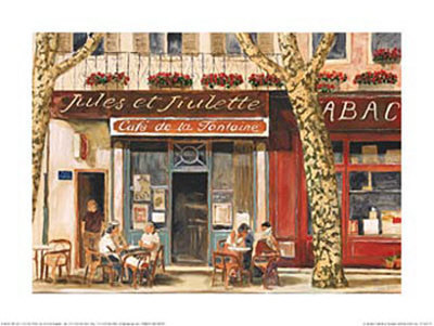 Cafe De La Fontaine by Ambro Zandos Pricing Limited Edition Print image