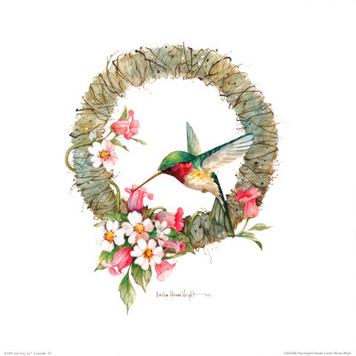 Hummingbird Wreath by Carolyn Shores-Wright Pricing Limited Edition Print image