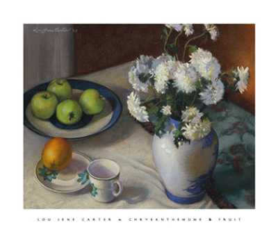 Chrysanthemums And Fruit by Lou Jene Pricing Limited Edition Print image