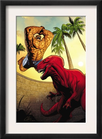 Marvel Adventures Fantastic Four #41 Cover: Thing And Devil Dinosaur by Clayton Henry Pricing Limited Edition Print image