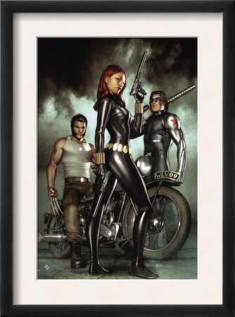 Black Widow: Deadly Origins #1 Cover: Black Widow, Bucky And Wolverine by Adi Granov Pricing Limited Edition Print image