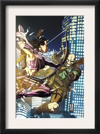 Dark Reign: Young Avengers #2 Cover: Hawkeye And Executioner by Mark Brooks Pricing Limited Edition Print image