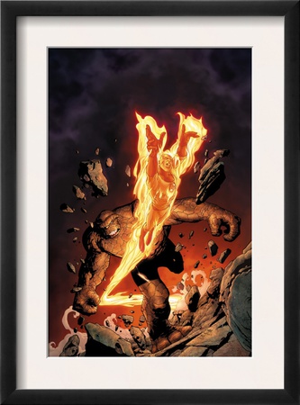 Marvel Knights 4 #3 Cover: Human Torch And Thing by Steve Mcniven Pricing Limited Edition Print image