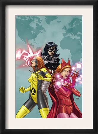 X-Men: First Class #9 Cover: Scarlet Witch, Marvel Girl And Black Widow by Roger Cruz Pricing Limited Edition Print image