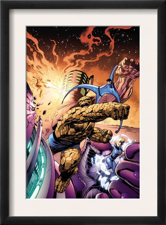 Fantastic Four #572 Cover: Thing, Invisible Woman, Mr. Fantastic And Human Torch by Alan Davis Pricing Limited Edition Print image