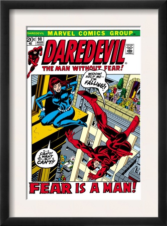 Daredevil #100 Cover: Daredevil And Black Widow by Gene Colan Pricing Limited Edition Print image
