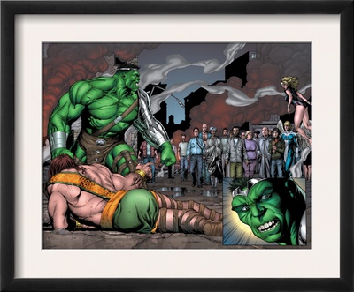 Incredible Hulk #107 Group: Hulk, Hercules, Namora, Cho, Amadeus And Angel by Gary Frank Pricing Limited Edition Print image