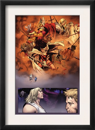 Thor #1 Group: Thor, Valkyrie, Sif, Beta-Ray Bill, Volstagg, Blake And Donald Screaming by Olivier Coipel Pricing Limited Edition Print image
