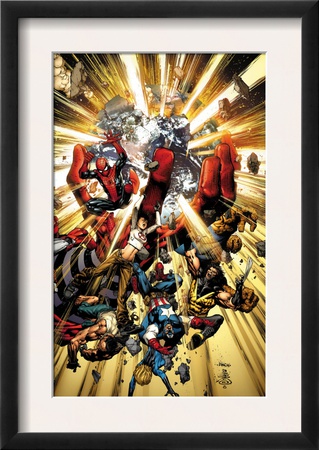 Marvel Spotlight: Ultimatum Cover: Spider-Man, Dazzler, Wolverine And Captain America by David Finch Pricing Limited Edition Print image