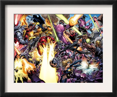 The Mighty Avengers #9 Group: Iron Man, Wasp And Black Widow by Mark Bagley Pricing Limited Edition Print image