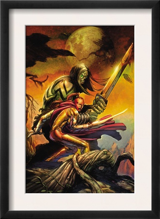 Skaar: Son Of Hulk Cover: Skaar And Omaka by Ron Garney Pricing Limited Edition Print image