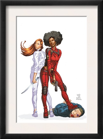 Daughters Of The Dragon #1 Cover: Night, Misty, Wing, Colleen And Nightwing Restorations Fighting by Khari Evans Pricing Limited Edition Print image