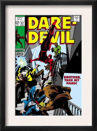 Daredevil #47 Cover: Daredevil Swinging by Gene Colan Pricing Limited Edition Print image
