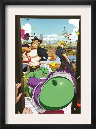 I Heart Marvel: My Mutant Heart #1 Cover: Doop, Cannonball And Wolverine by Gez Fry Pricing Limited Edition Print image