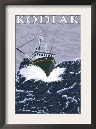 Kodiak, Alaska - Fishing Boat, C.2009 by Lantern Press Pricing Limited Edition Print image