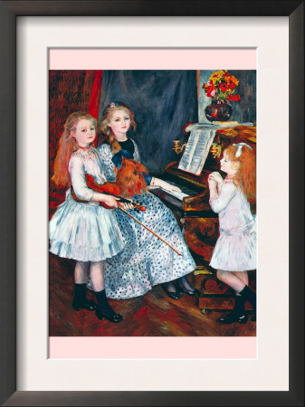 Portrait Of The Daughters Of Catulle Mend?At The Piano by Pierre-Auguste Renoir Pricing Limited Edition Print image
