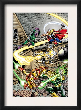 Avengers #16 Cover: Thor, Iron Man, Firestar, Thunderball, Bulldozer, Avengers And Wrecking Crew by Jerry Ordway Pricing Limited Edition Print image
