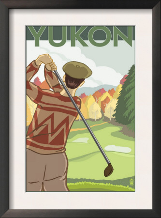 Yukon, Canada - Golf Scene, C.2009 by Lantern Press Pricing Limited Edition Print image