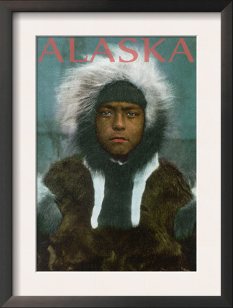 Eskimo Man - Alaska, C.2009 by Lantern Press Pricing Limited Edition Print image