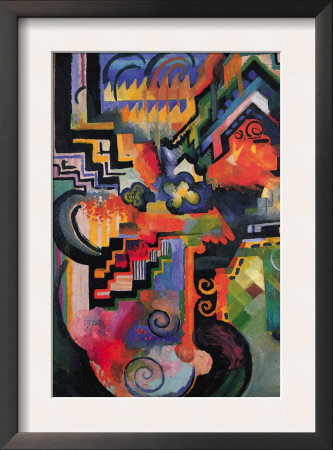 Colored Composition (Homage ? Sebastian Johann Bach) by Auguste Macke Pricing Limited Edition Print image