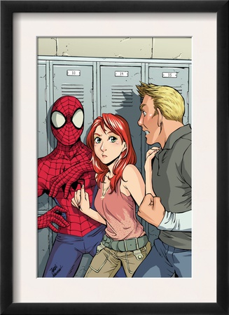 Spider-Man Loves Mary-Jane #2 Cover: Spider-Man, Mary Jane Watson, And Flash Thompson by Takeshi Miyazawa Pricing Limited Edition Print image