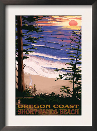 Short Sands Beach, Oregon Coast Scene, C.2009 by Lantern Press Pricing Limited Edition Print image