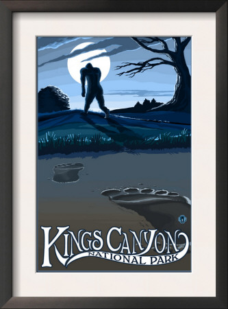 Kings Canyon Nat'l Park - Bigfoot - Lp Poster, C.2009 by Lantern Press Pricing Limited Edition Print image
