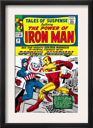 Tales Of Suspense #58 Cover: Iron Man And Captain America Fighting by Don Heck Pricing Limited Edition Print image
