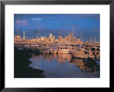 Elliot Bay Marina, Sunset, Wa by Jim Corwin Pricing Limited Edition Print image