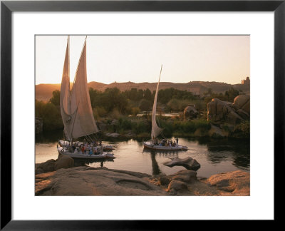 Feluccas On The Nile River by Walter Bibikow Pricing Limited Edition Print image