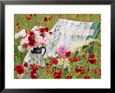 Jug Of Rosa & Poppy by Linda Burgess Pricing Limited Edition Print image