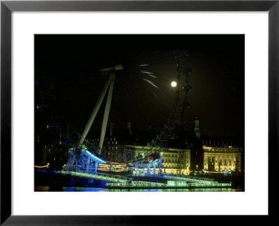 London Eye At Night, England, Uk by Mike England Pricing Limited Edition Print image
