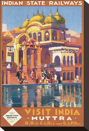 Visit India, Muttra, Indian State Railways by Roger Broders Pricing Limited Edition Print image