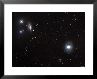 Messier 77 (Ngc 1068), And Ngc 1055 Are Both Spiral Galaxies Located In The Constellation Cetus by Stocktrek Images Pricing Limited Edition Print image
