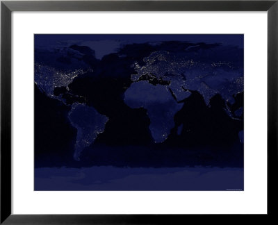 October 23, 2000, Global View Of Earth's City Lights by Stocktrek Images Pricing Limited Edition Print image