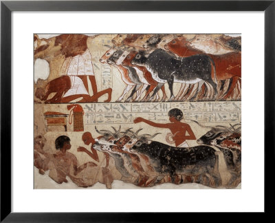 Fragment Of A Tomb Painting Dating From Around 1400 Bc From Thebes, Egypt, North Africa, Africa by Adam Woolfitt Pricing Limited Edition Print image