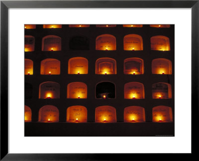 Candles Light The Graves Of Niches In The Cemetary, Oaxaca, Mexico by Judith Haden Pricing Limited Edition Print image