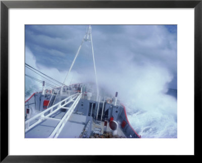 Rrs Bransfield In Rough Seas En Route To Antarctica, Polar Regions by Geoff Renner Pricing Limited Edition Print image