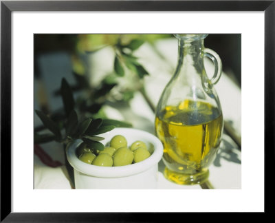 Olive Oil And Green Olives by Christine Gillé Pricing Limited Edition Print image