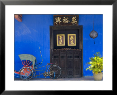 Old Rickshaws And House Front, Georgetown, Penang, Malaysia by Peter Adams Pricing Limited Edition Print image