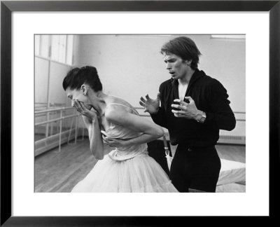 Rudolf Khametovich Nureyev And Margot Fonteyn Rehearsing Marguerite And Armand, England by Anthony Crickmay Pricing Limited Edition Print image