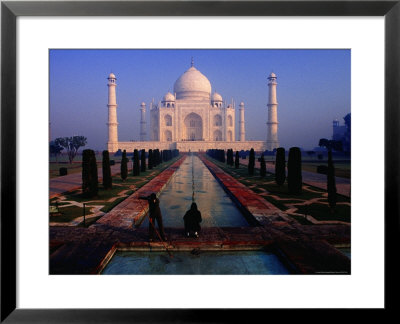 Groundsman Cleaning Watercourse At Taj Mahal by Richard I'anson Pricing Limited Edition Print image