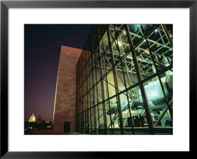 Air And Space Museum With Capitol Building, At Night, Washington, D.C. by Kenneth Garrett Pricing Limited Edition Print image