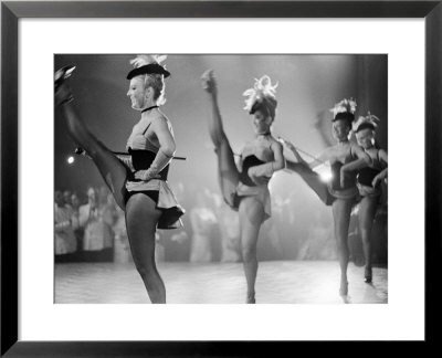 Chorus Girl High Kicking During A Performance At The Cannes Film Festival by Paul Schutzer Pricing Limited Edition Print image