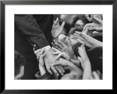 Senator Robert F. Kennedy Shaking Hands With Admirers During Campaigning by Bill Eppridge Pricing Limited Edition Print image