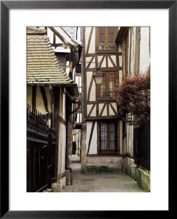 Timber-Framed Houses In A Narrow Alleyway, Rouen, Haute Normandie (Normandy), France by Pearl Bucknall Pricing Limited Edition Print image